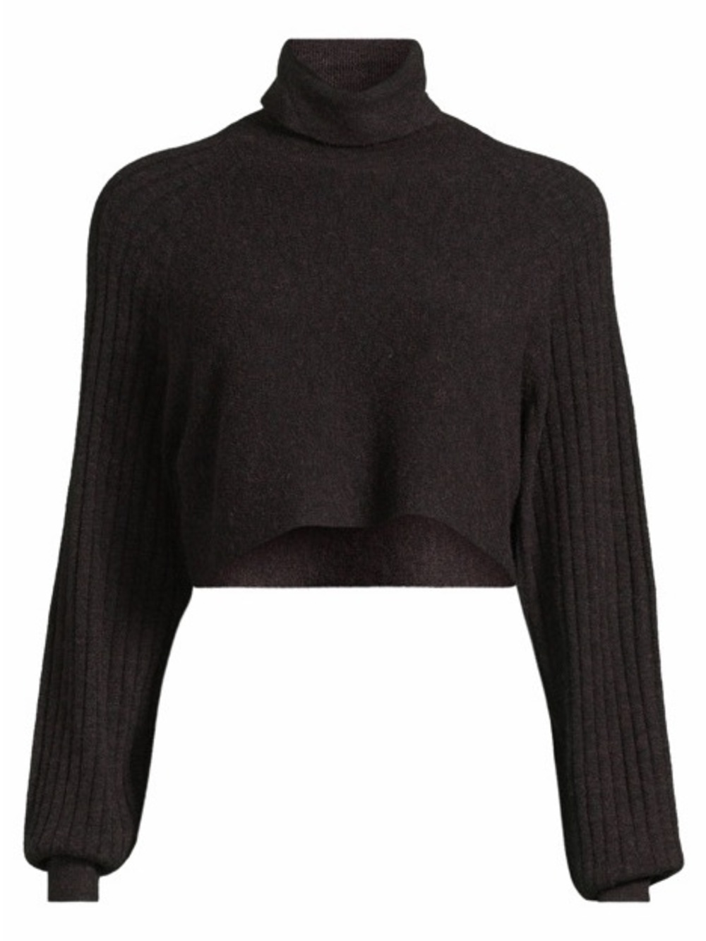 NWT $329 ALL SAINTS Margot Jumper Wool Blend Cropped Sweater, Bitter Brown - Picture 1 of 16